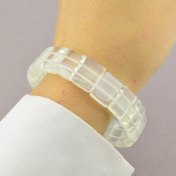 🏷️️ Браслет резинка Місячний камінь 20 см ss_66330