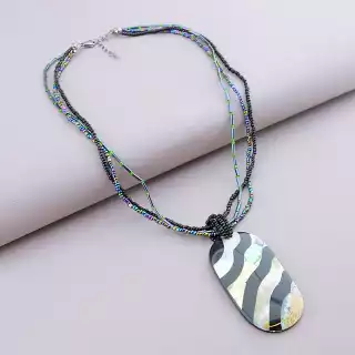 Підвіска Галіотіс, Бісер 47 см (сталь)