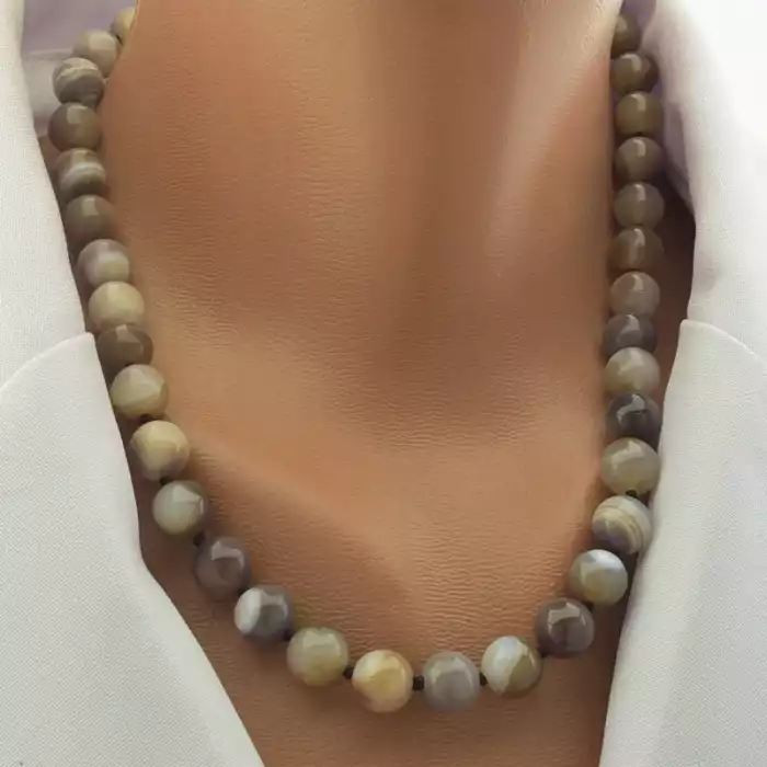 🏷️️ Намисто Агат 47 см. ss_102222