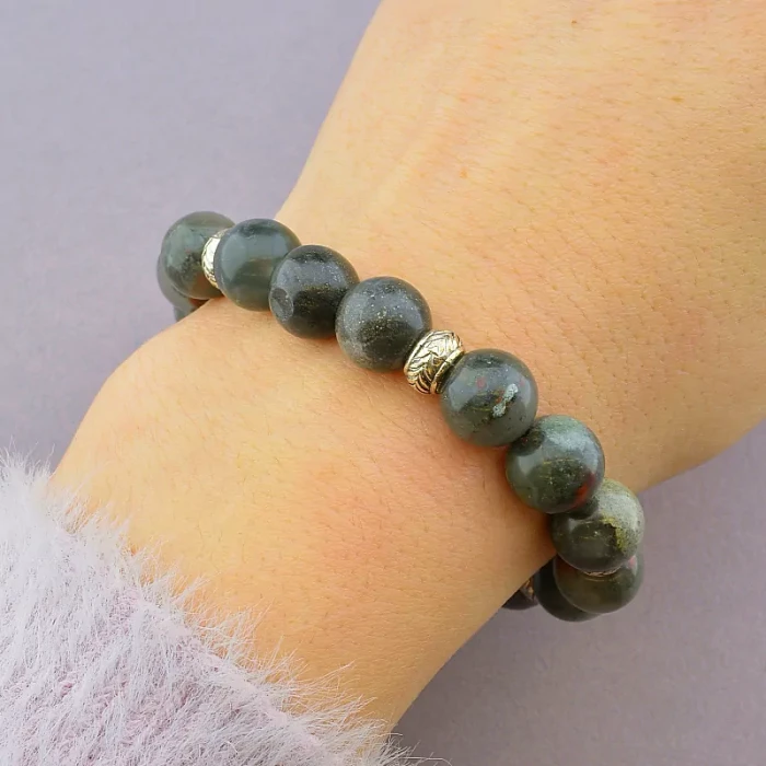 🏷️️ Браслет резинка Яшма 17 см ss_77945