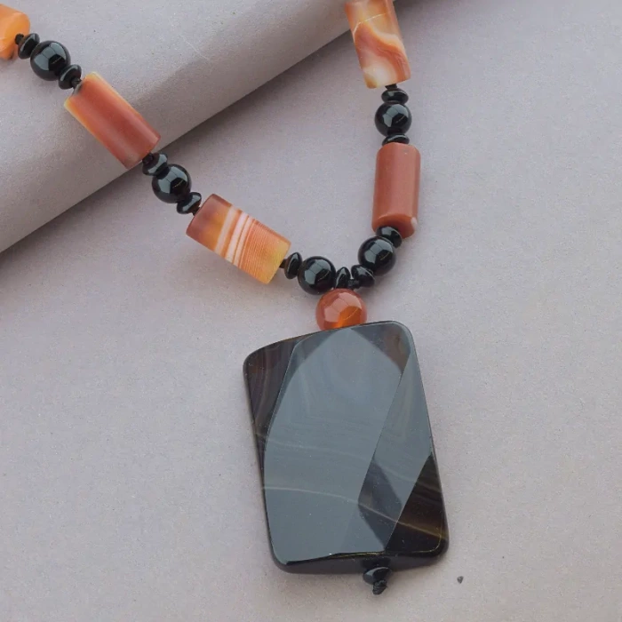 🏷️️ Намисто Агат, Сердолік 50 см. ss_87838
