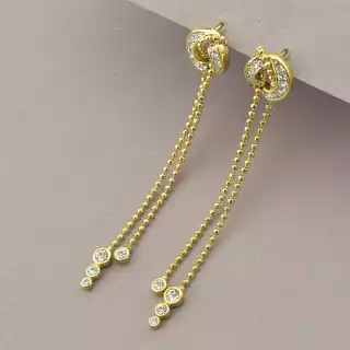 Сережки пусети Winniana Фіаніт