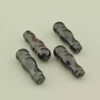 Вставка агат (30х10 мм, чорний, коричневий, можлива різниця з фото)