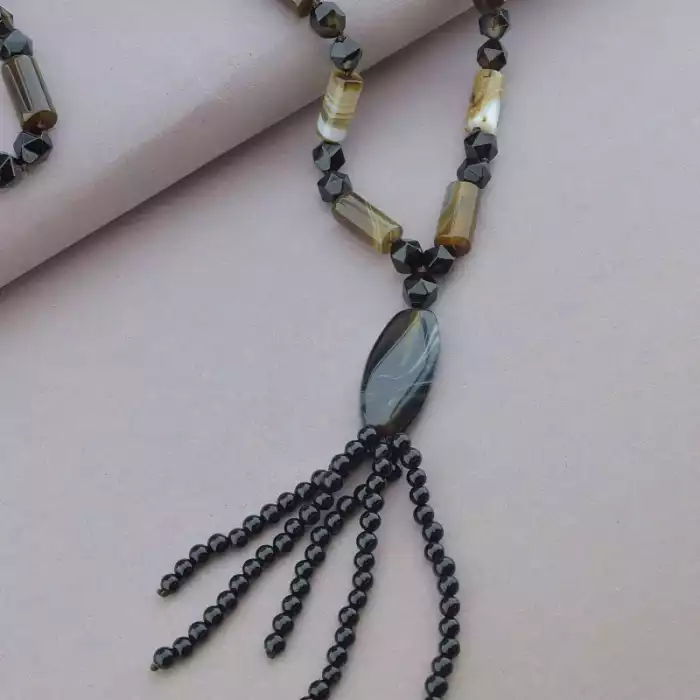 🏷️️ Намисто Агат 83 см. ss_91056