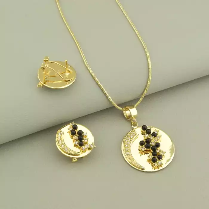 🏷️️ Підвіска+Сережки Фіаніт Fashion ss_98238