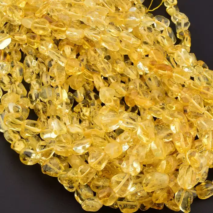 🏷️️ Намистини Цитрін 40 см (без застібки) F-106554