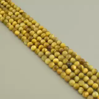 Намистини Котяче око 39 см. 8,5 мм. на нитці (натуральне каміння, без застібки)