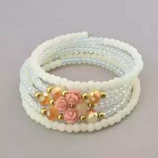 Браслет без застібки Чеський кришталь, полімерна глина 100 см