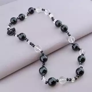 Намисто Гірський кришталь, Агат 70 см