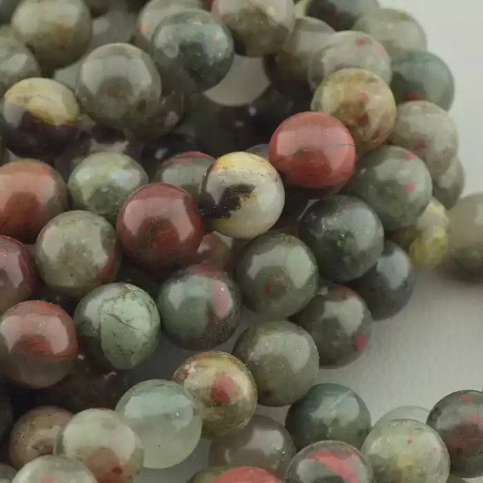 🏷️️ Намистини Яшма 39 см 10 мм (натуральне каміння, без застібки) ss_76890
