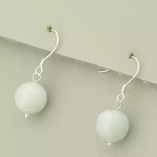 Сережки петля Морганіт (срібло 925 проба)