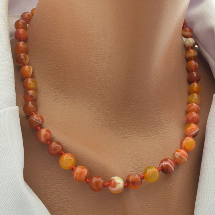 🏷️️ Намисто Агат 58 см. ss_102223