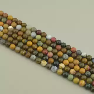 Намистини Яшма 39 см. 8,5 мм. на нитці (натуральне каміння, без застібки)