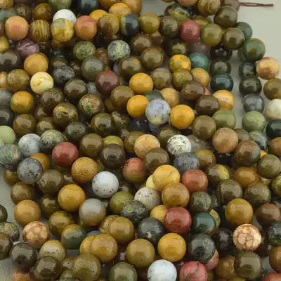 🏷️️ Намистини Яшма 39 см. 8,5 мм. на нитці (натуральне каміння, без застібки) F-102843