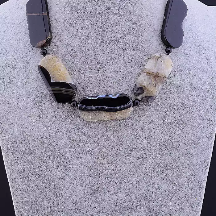 🏷️️ Намисто Агат 49 см ss_78456