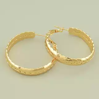 Сережки круглі французька застібка Xuping (позолота 18к)