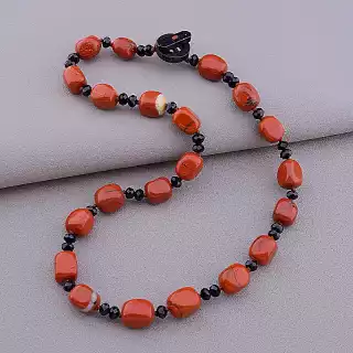 Намисто Яшма, Чеський кришталь 50 см