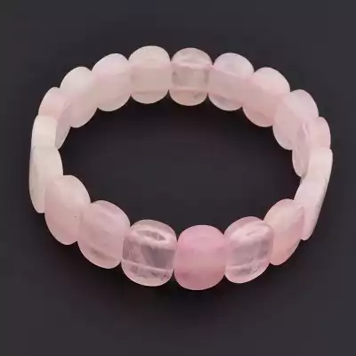 Браслет на резинці Рожевий кварц 19 см