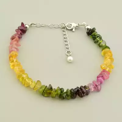 Браслет на карабіні Турмалін 17 см