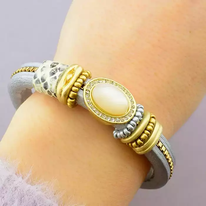 🏷️️ Браслет з магнітною застібкою Котяче око 17 см ss_11407