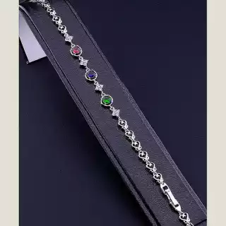 Браслет складний Xuping Фіаніт 17 см (родій)