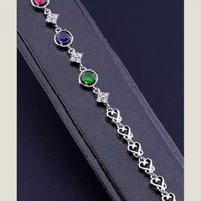 🏷️️ Браслет складний Xuping Фіаніт 17 см (родій) ss_47816