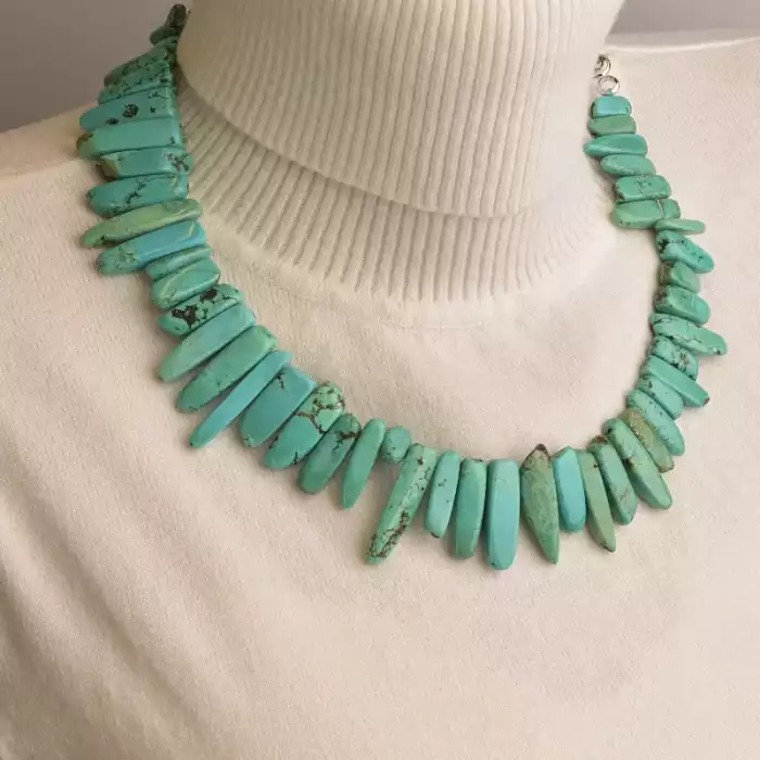 🏷️️ Намисто Бірюза 46 см. ss_92155