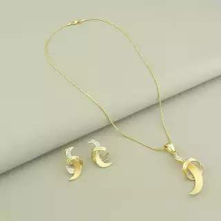 Підвіска+Сережки Фіаніт Fashion