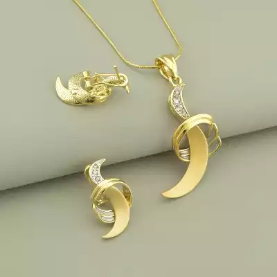 🏷️️ Підвіска+Сережки Фіаніт Fashion F-99443