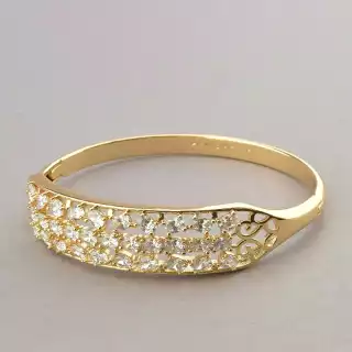 Браслет шарнірний Xuping Фіаніт 16 см (позолота 18к)