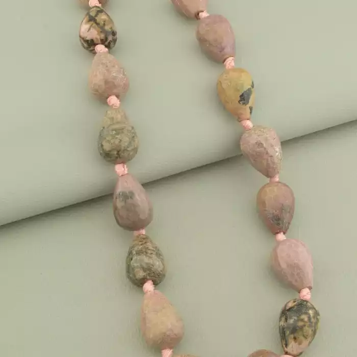 🏷️️ Намисто Родонит 45 см ss_72290