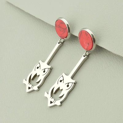 Сережки Stainless Steel Корал