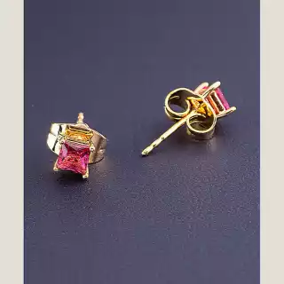 Сережки цвяшки пусети Xuping Фіаніт (позолота 18к)