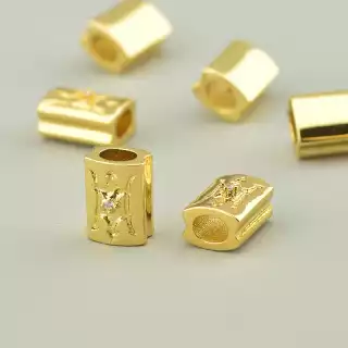 Вставка Фіаніт 10х7 (позолота 18к)