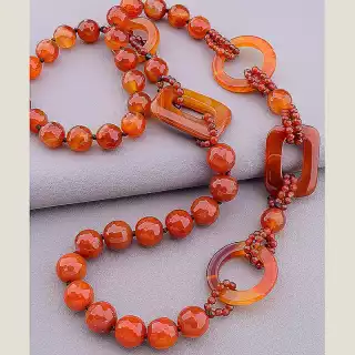 Намисто Сердолік 90 см