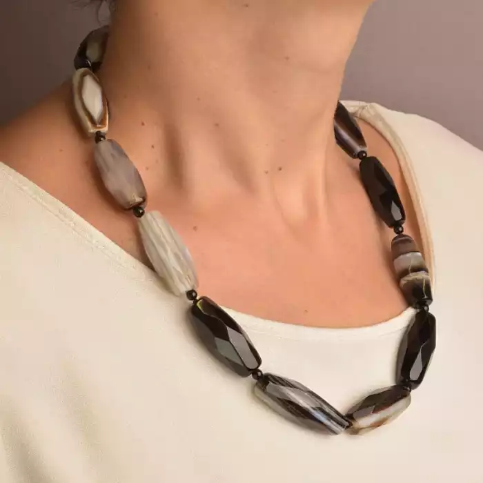 🏷️️ Намисто Агат 47 см ss_83636
