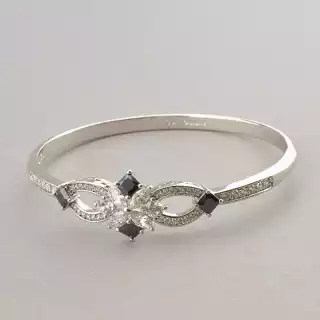 Браслет шарнірний Фіаніт Xuping (родій)