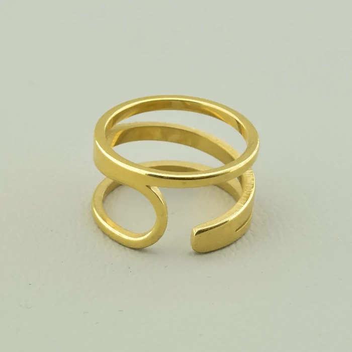 🏷️️ Каблучка медична сталь Xuping Фіаніт (позолота 18к лимонна) ss_93136