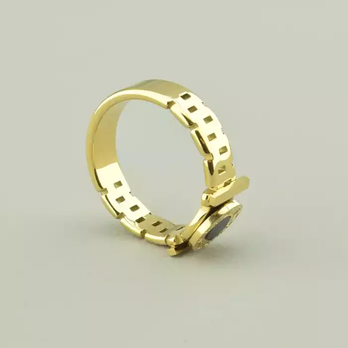 🏷️️ Каблучка медична сталь Xuping емаль (позолота 18к лимонна) ss_93857