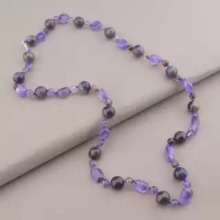 Намисто Аметист срібло (925 проба) 70 см.
