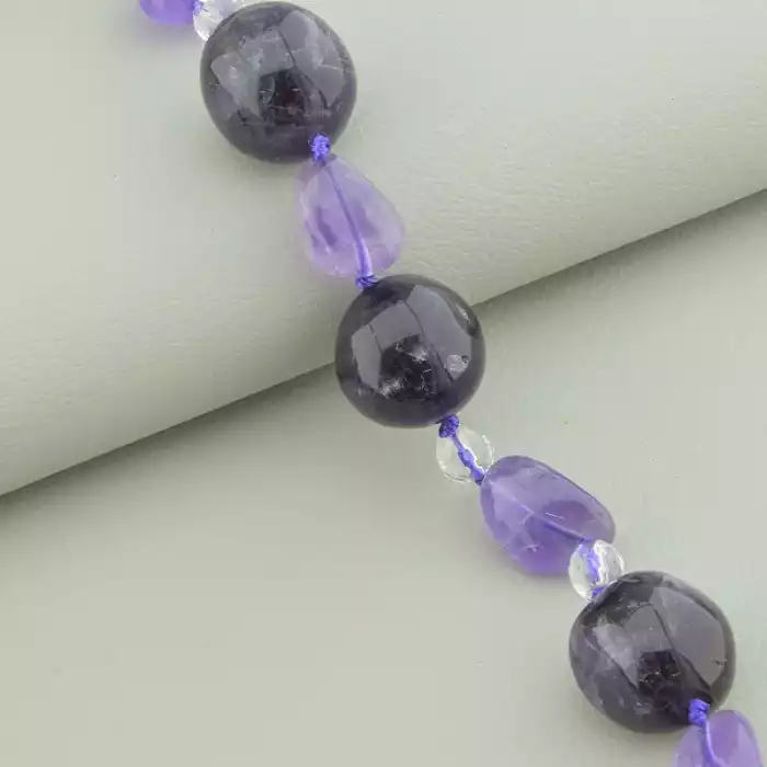 🏷️️ Намисто Аметист, Місячний камінь 54 см. ss_94530