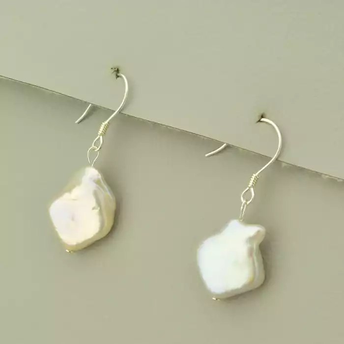 🏷️️ Сережки петля Перли (срібло 925 проба) ss_102124