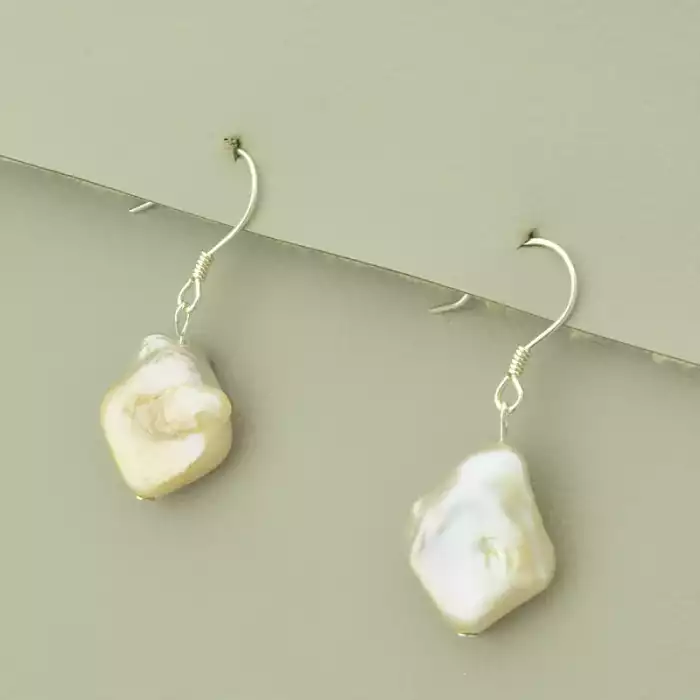 🏷️️ Сережки петля Перли (срібло 925 проба) ss_102124