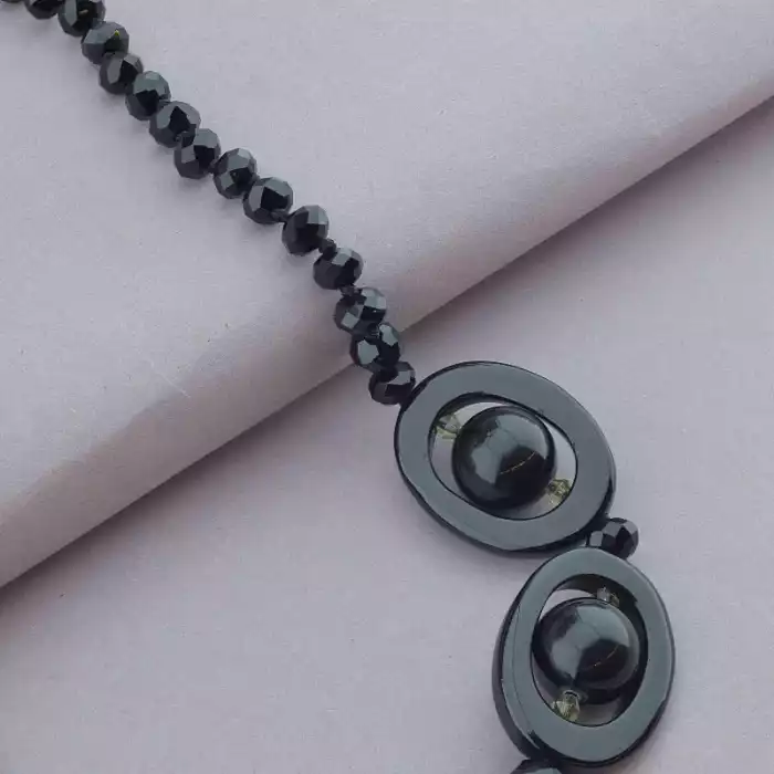 🏷️️ Намисто Агат, Чеський кришталь 54 см. ss_87219