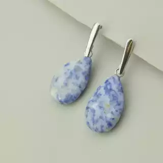 Сережки пусети Stainless Steel Содалит