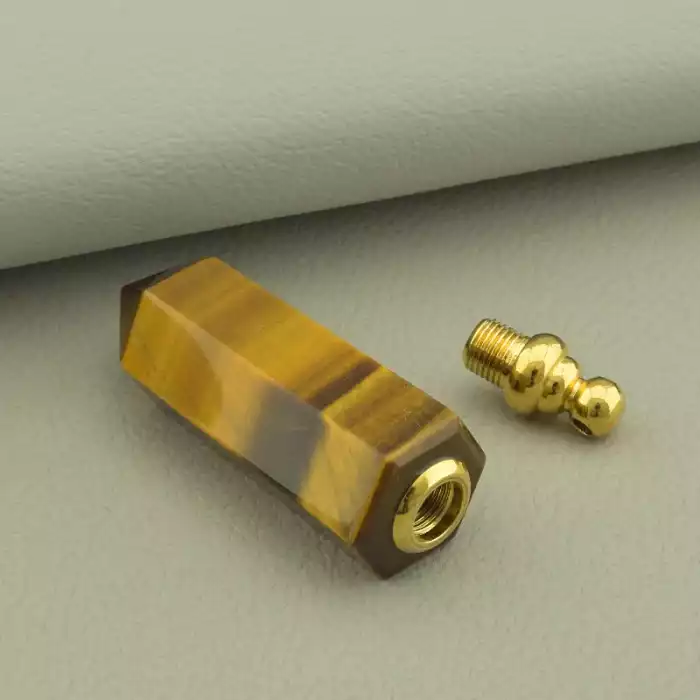 🏷️️ Кулон пляшечка Тигрове око 47x12мм. ss_103570