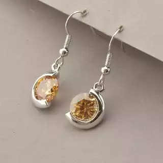 Сережки петельки Winniana Фіаніт