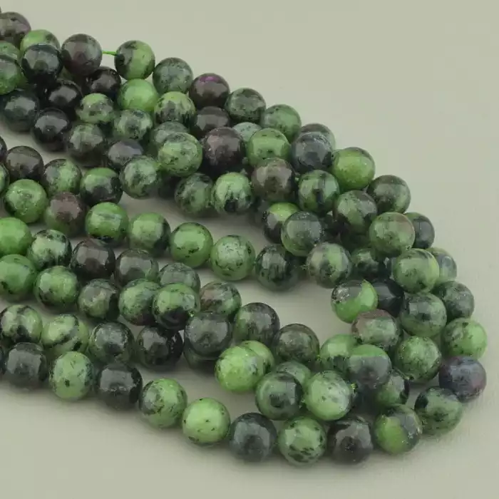 🏷️️ Нитка Цоізіт 40 см. 10 мм. (без застібки) ss_97144