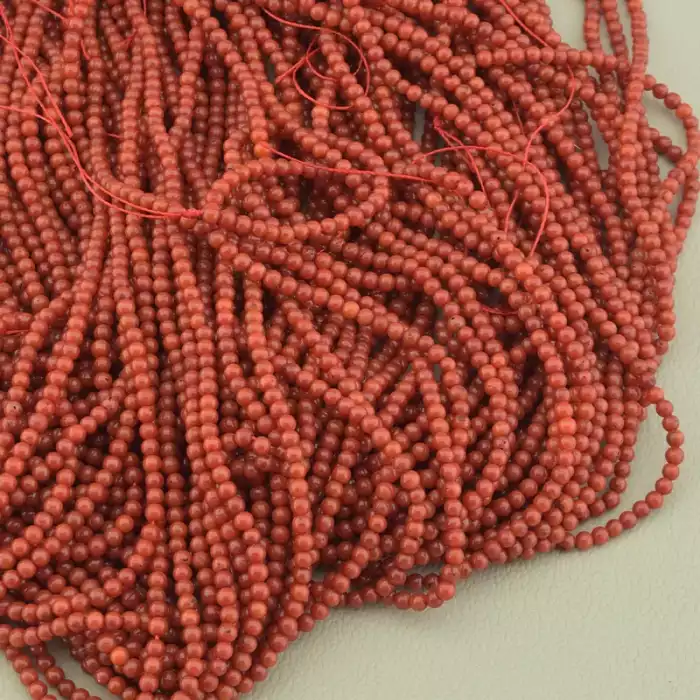 🏷️️ Намистини Корал 40 см 2.5 мм. (без застібки) F-105436
