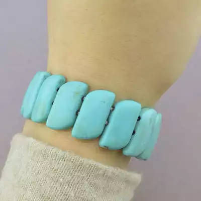 🏷️️ Браслет резинка Бірюза 18 см. F-90601